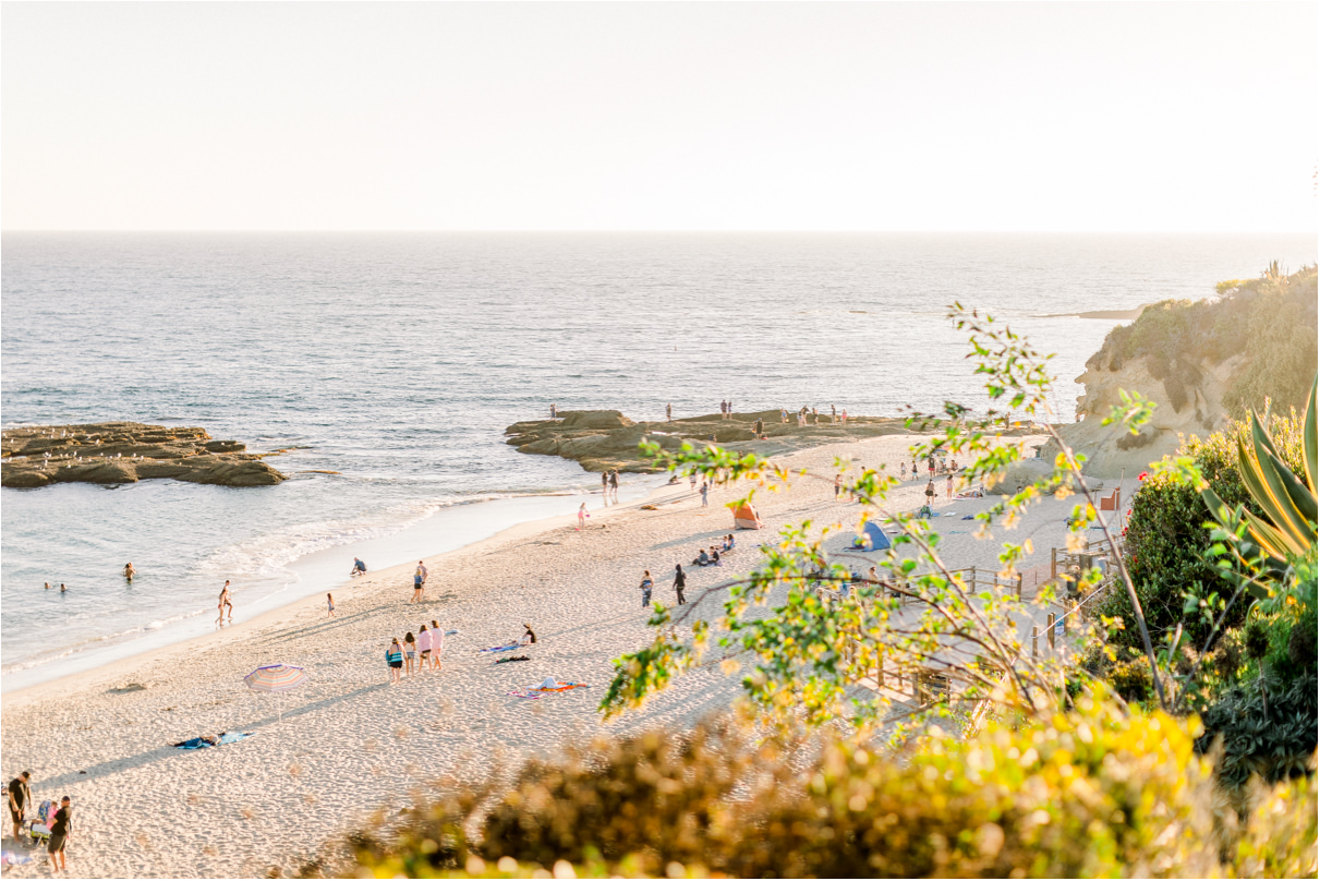 Landscape photo of laguna beach at sunset