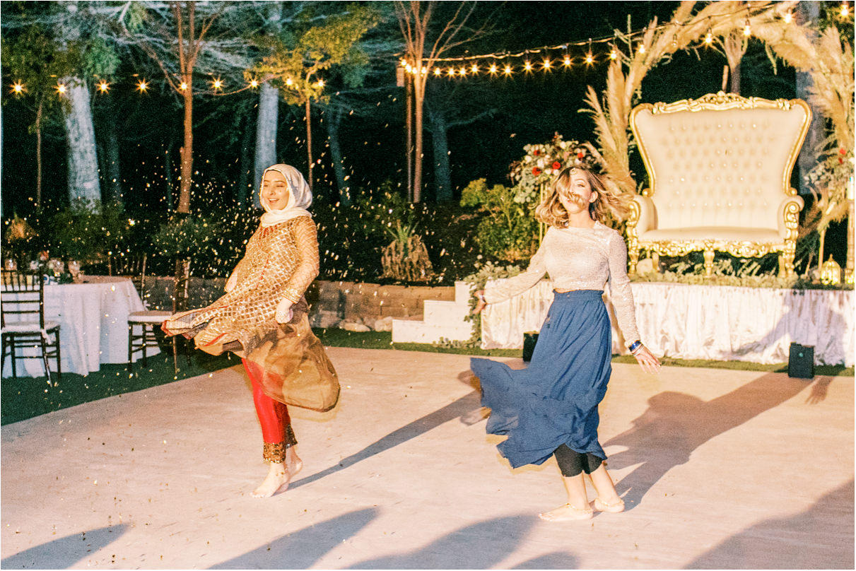 Pakistani dance performance at wedding reception