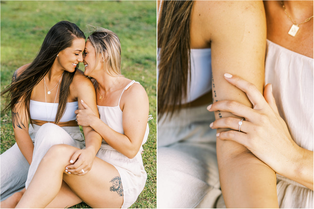 Beach Engagement Session lesbian couple in hawaii