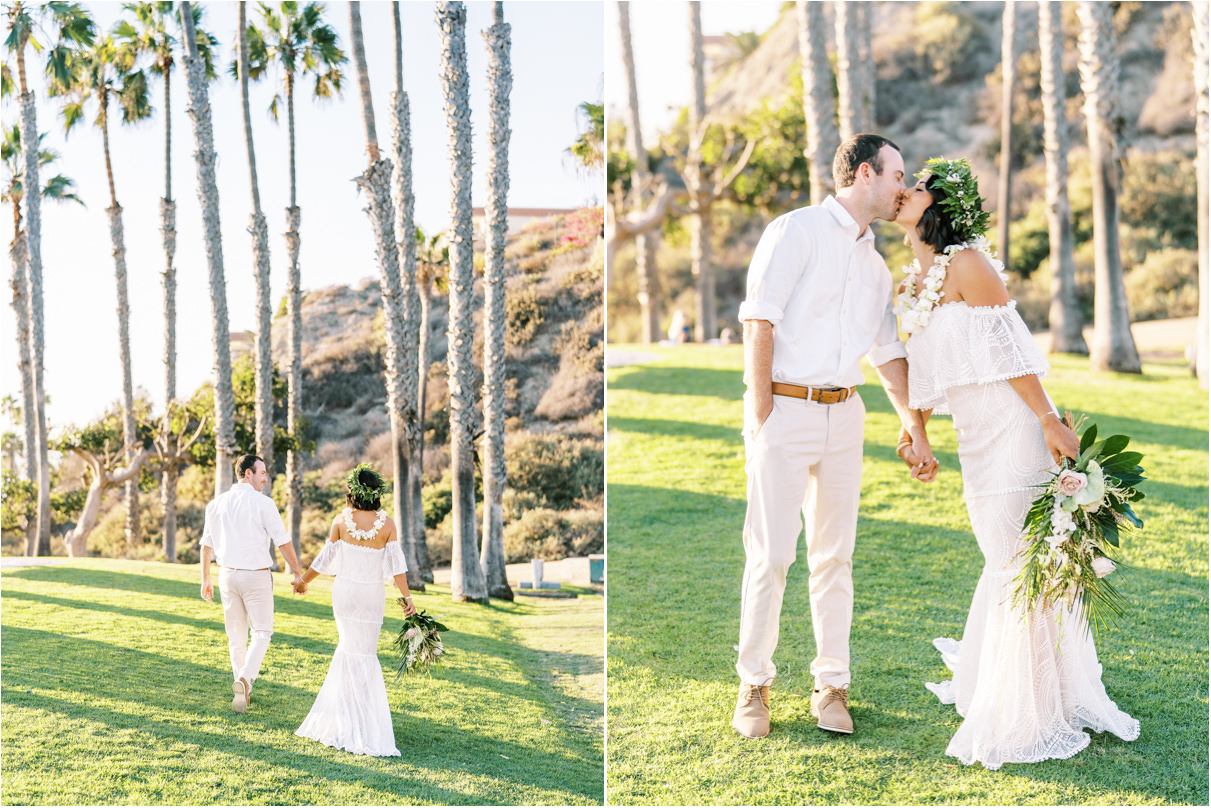 Bride and groom portraits after san clemente wedding