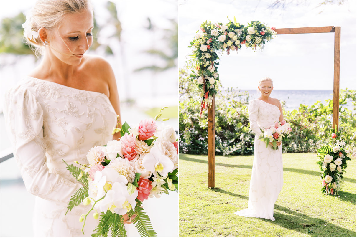portraits of bride taken by wedding photographer in maui