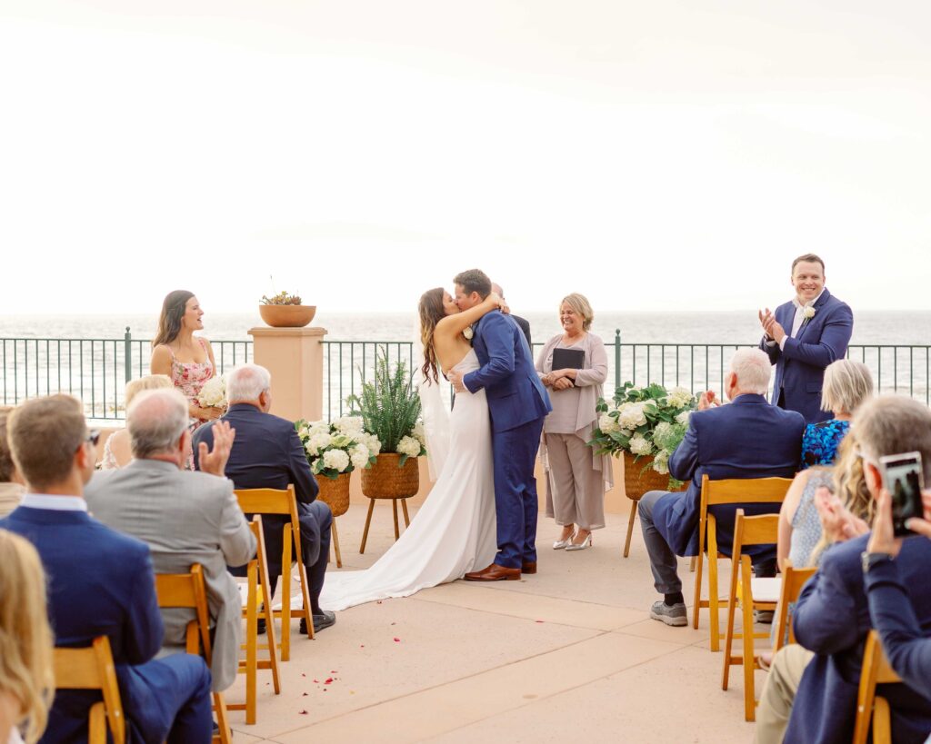 Wedding ceremony at Palos Verdes Beach Club