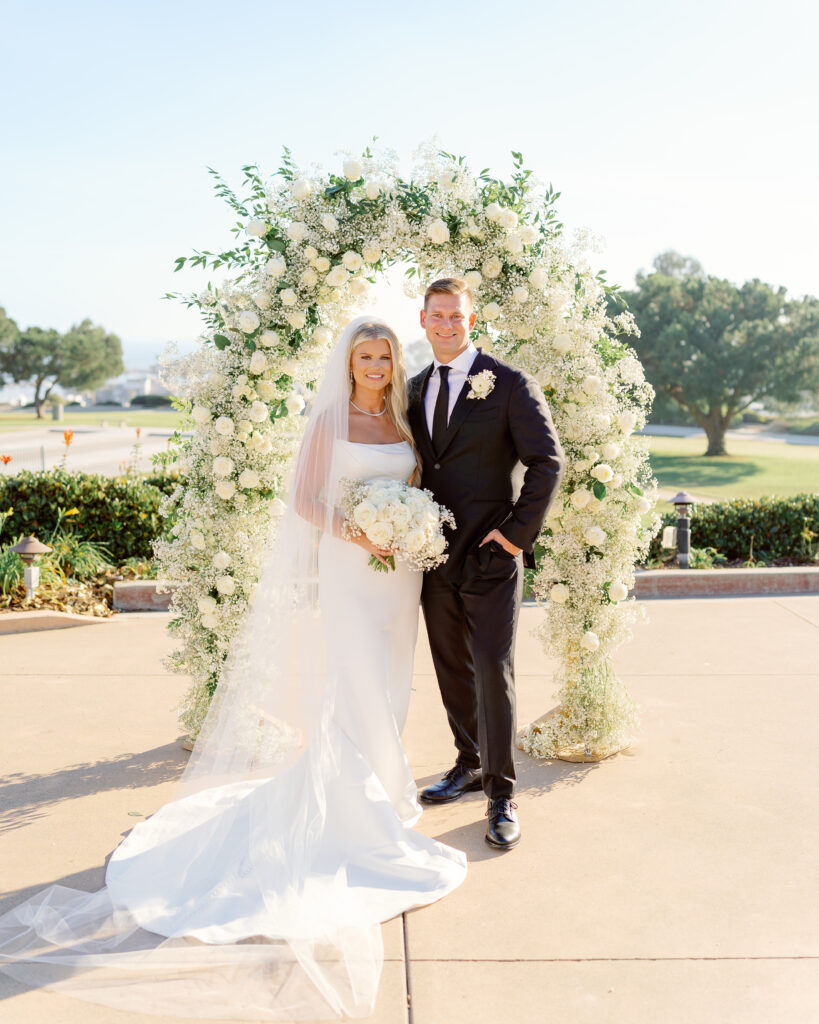 Bride and groom at Laguna Cliffs Marriott Wedding