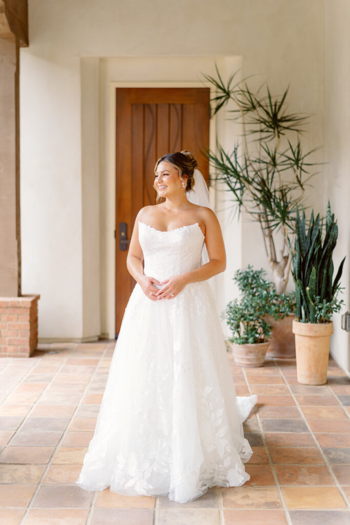 Bride portrait at The Inn at the Mission San Juan Capistrano wedding