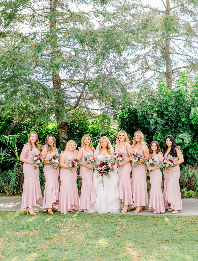 Strawberry Farms Wedding in Irvine bridal party